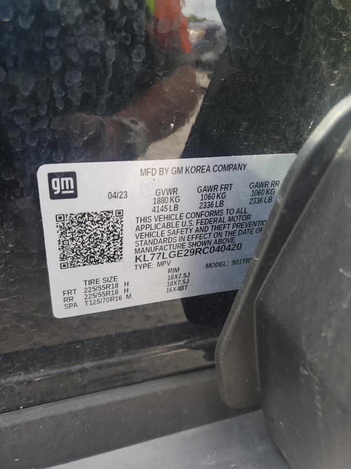 2024 Chevrolet Trax 1Rs VIN: KL77LGE29RC040420 Lot: 80328355