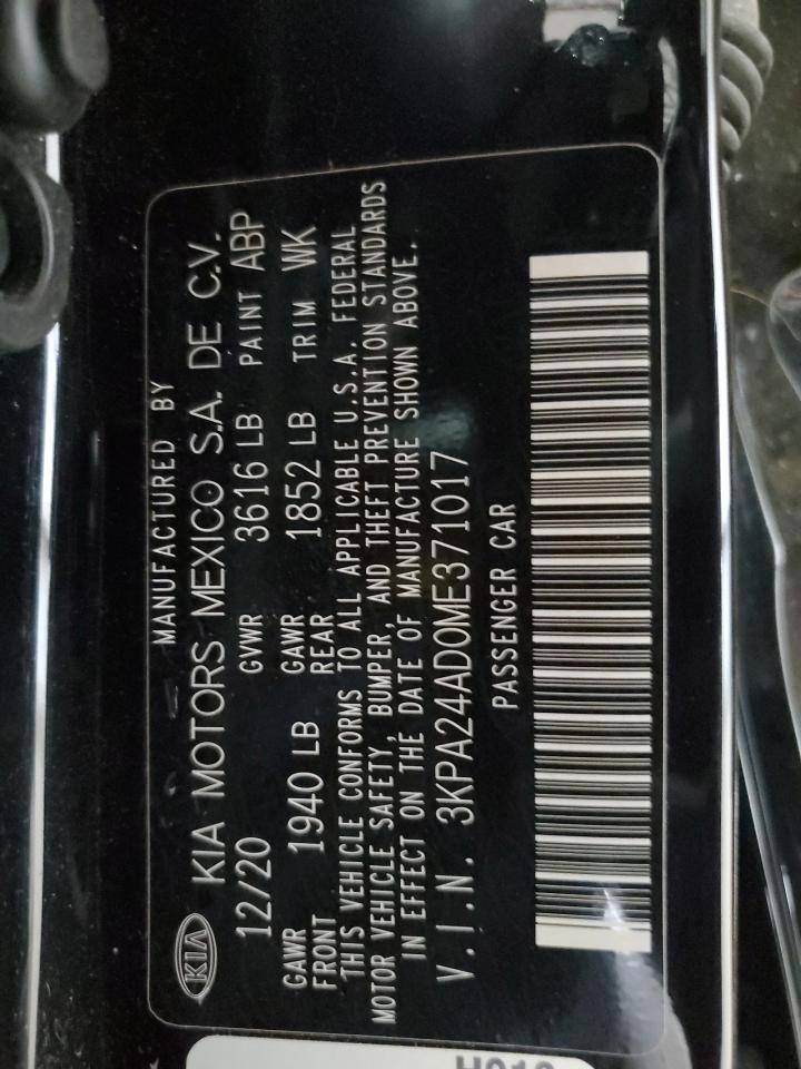 2021 Kia Rio Lx VIN: 3KPA24AD0ME371017 Lot: 83943805