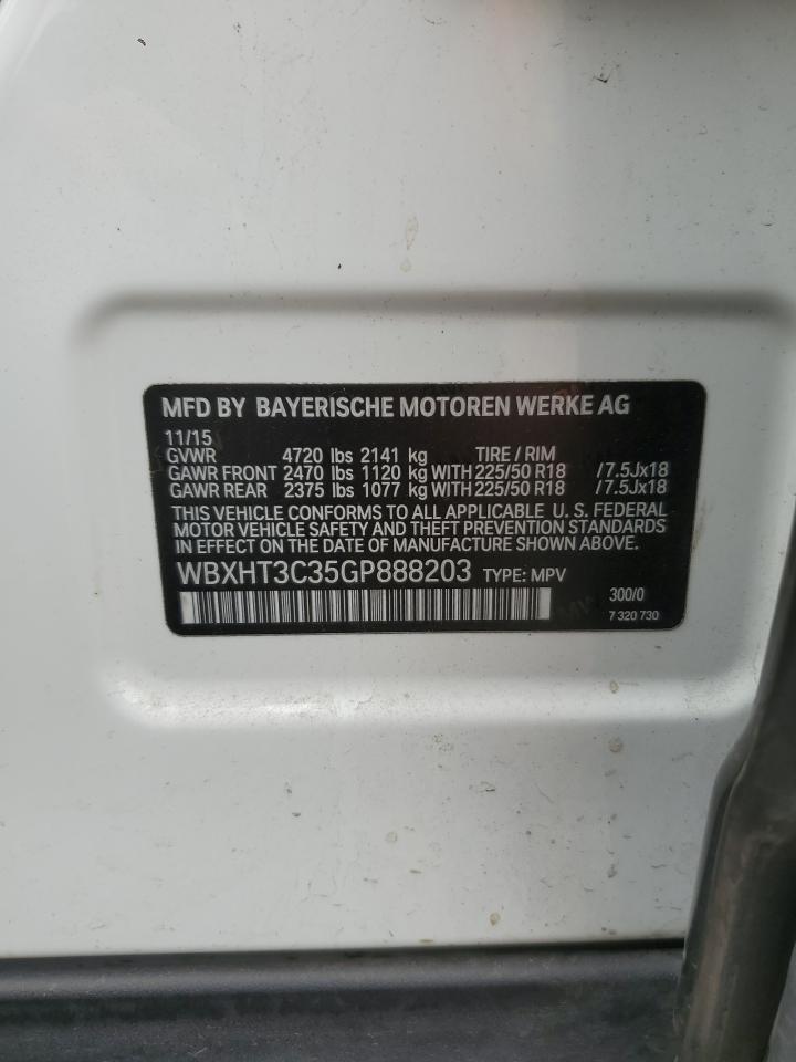 2016 BMW X1 xDrive28I VIN: WBXHT3C35GP888203 Lot: 71048015