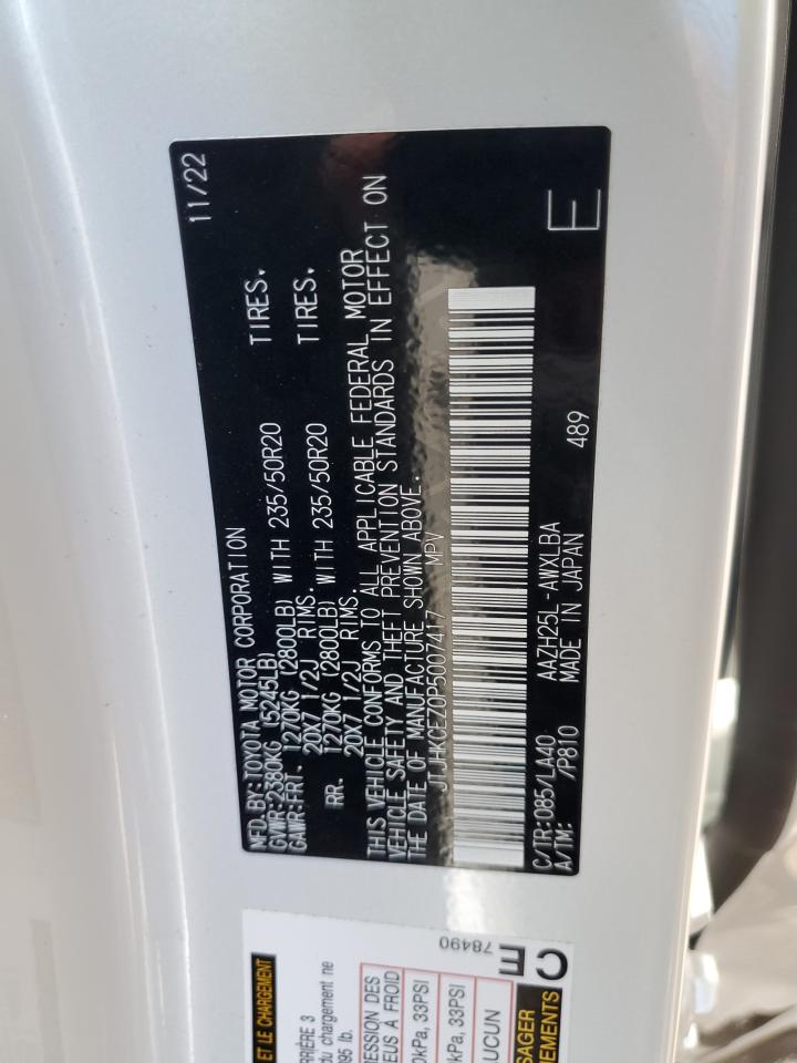 2023 Lexus Nx 350H VIN: JTJHKCEZ0P5007417 Lot: 71870675