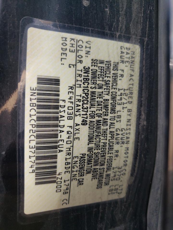 2012 Nissan Versa S VIN: 3N1BC1CP2CL371749 Lot: 83822765