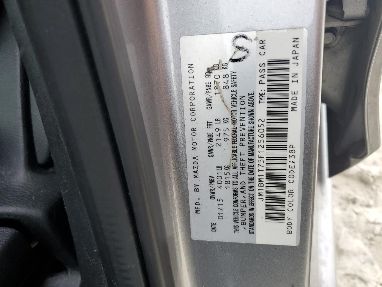 2015 Mazda 3 Sv VIN: JM1BM1T75F1256052 Lot: 81753235