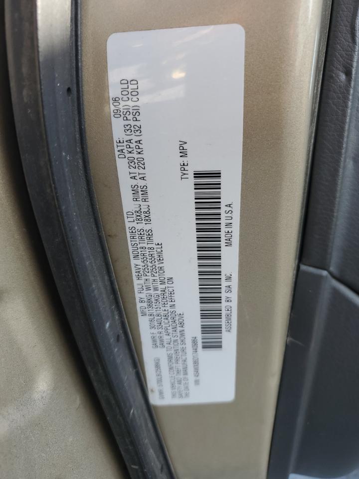 2007 Subaru B9 Tribeca 3.0 H6 VIN: 4S4WX86D174409864 Lot: 72033805