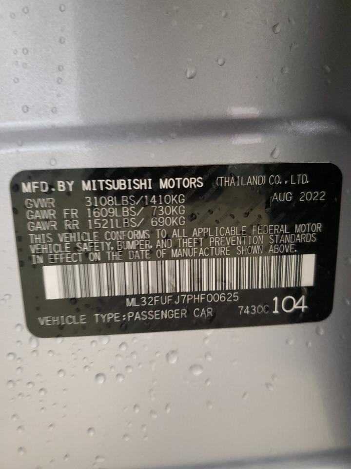 2023 Mitsubishi Mirage G4 Es VIN: ML32FUFJ7PHF00625 Lot: 71097045