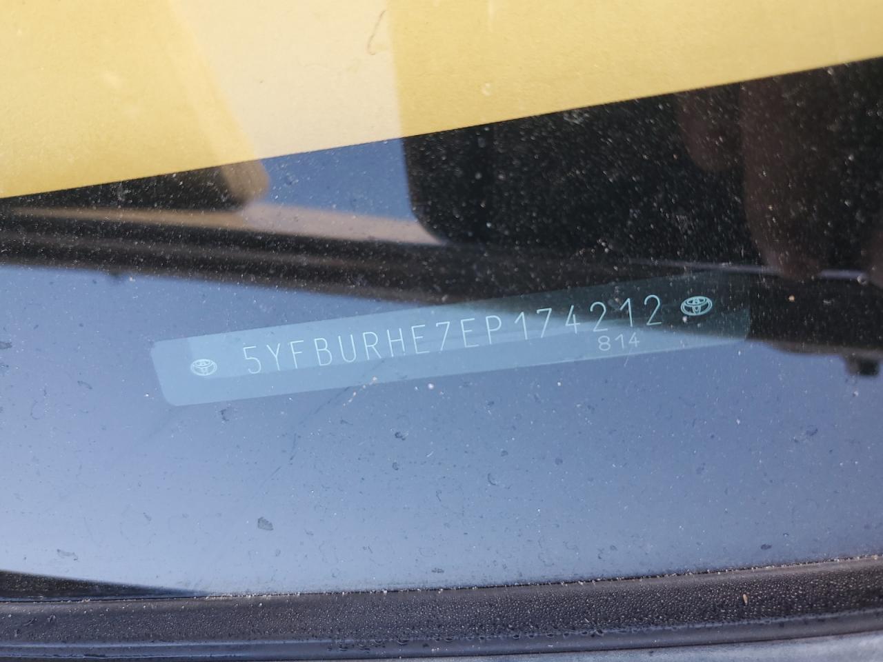 2014 Toyota Corolla L VIN: 5YFBURHE7EP174212 Lot: 84286295