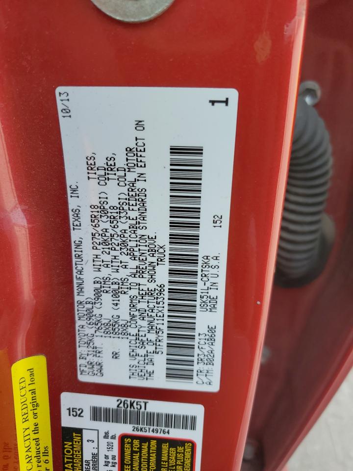 2014 Toyota Tundra Double Cab Sr VIN: 5TFRY5F11EX153966 Lot: 81116715