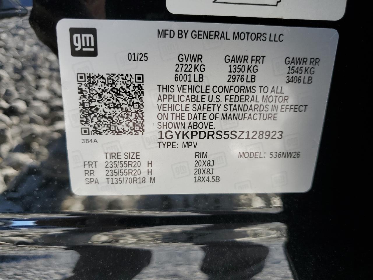 2025 Cadillac Xt6 Premium Luxury VIN: 1GYKPDRS5SZ128923 Lot: 84643975