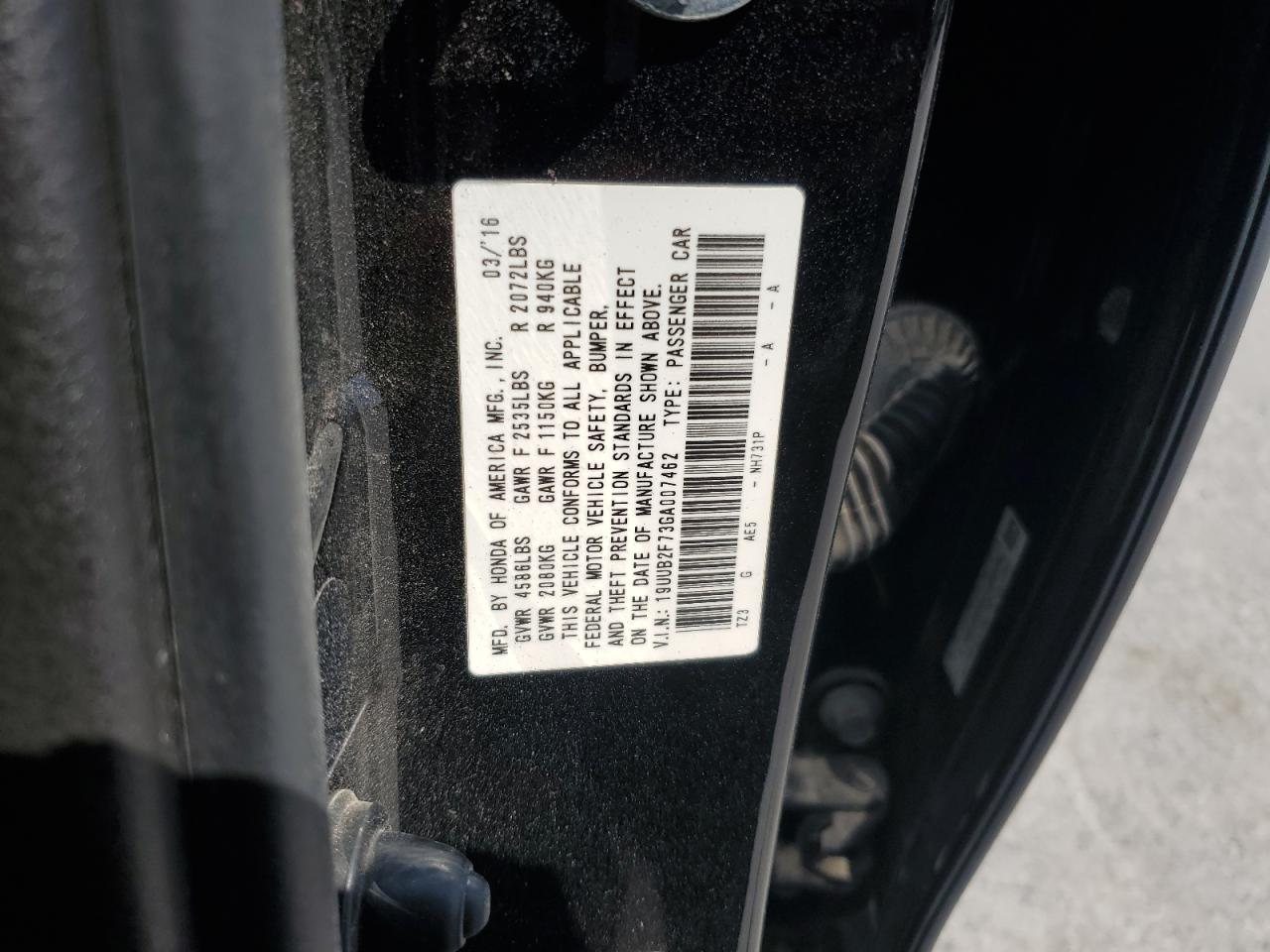 2016 Acura Tlx Advance VIN: 19UUB2F73GA007462 Lot: 80326035