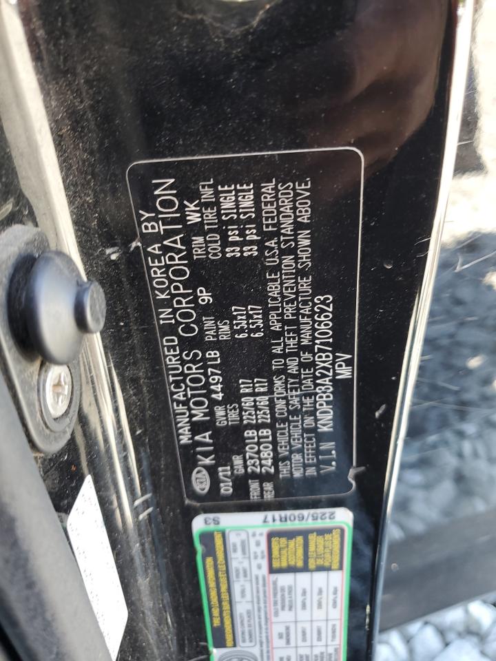 2011 Kia Sportage Lx VIN: KNDPB3A2XB7106623 Lot: 80146875