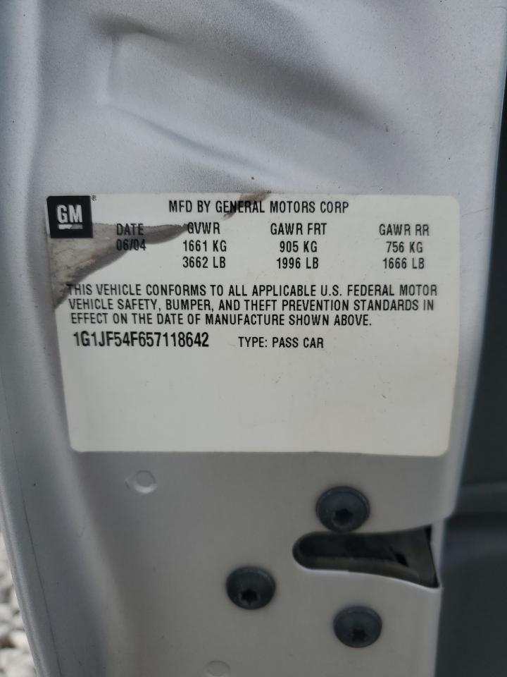 2005 Chevrolet Cavalier Ls VIN: 1G1JF54F657118642 Lot: 82055675