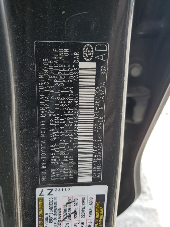 2006 Toyota Corolla Matrix Xr VIN: 2T1KR32E46C565455 Lot: 71765885