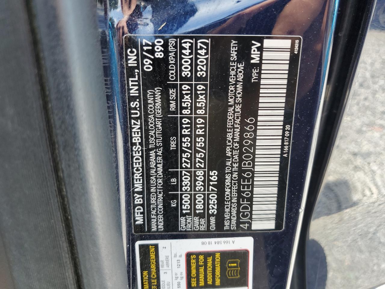 2018 Mercedes-Benz Gls 450 4Matic VIN: 4JGDF6EE6JB029866 Lot: 80119405