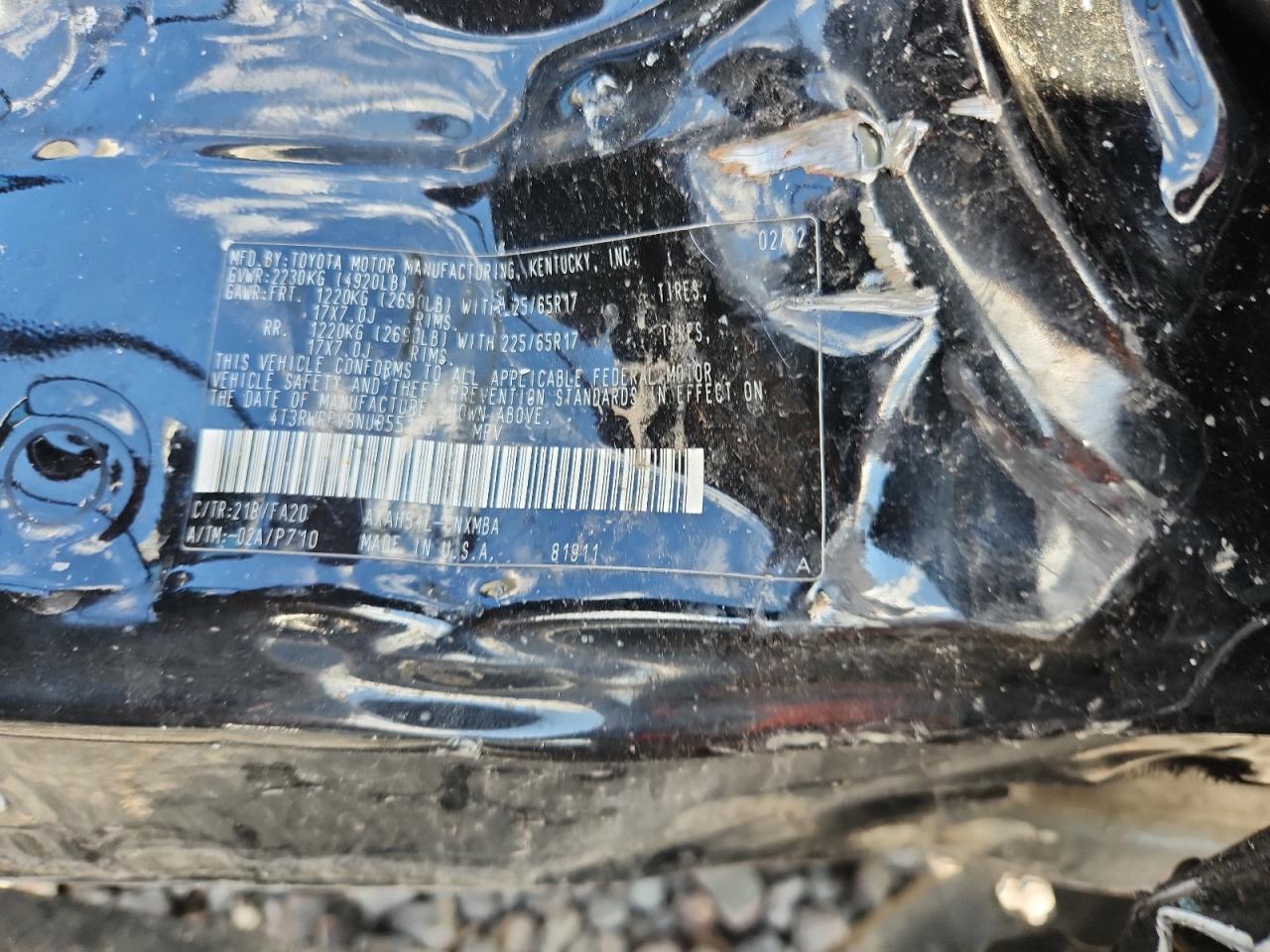 2022 Toyota Rav4 Xle VIN: 4T3RWRFV8NU055120 Lot: 84202395