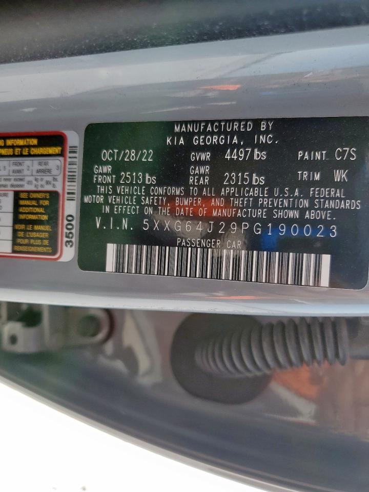 2023 Kia K5 Gt Line VIN: 5XXG64J29PG190023 Lot: 81036055