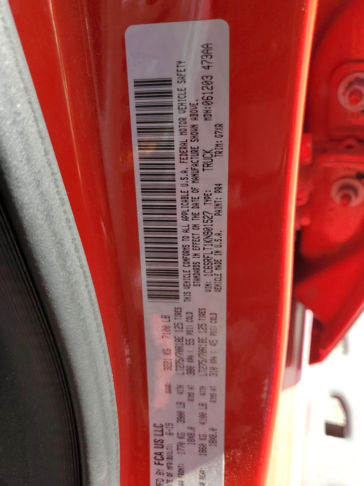 2019 Ram 1500 Rebel VIN: 1C6SRFLT1KN901527 Lot: 84289325