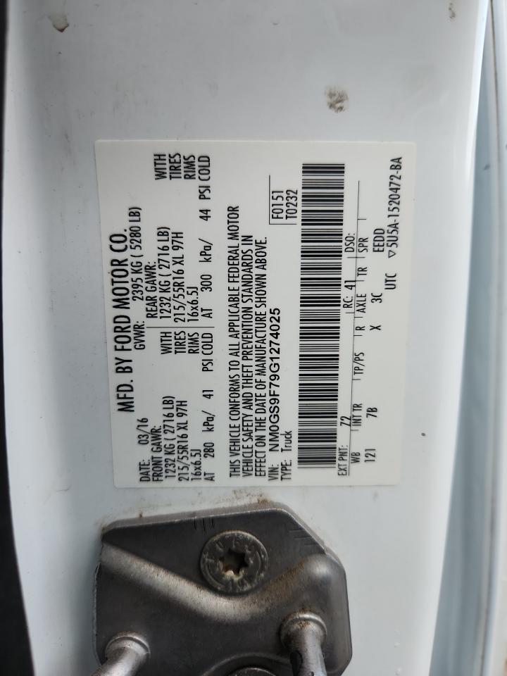 2016 Ford Transit Connect Xlt VIN: NM0GS9F79G1274025 Lot: 80713505