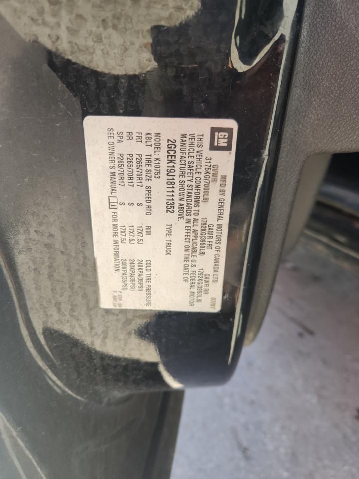 2008 Chevrolet Silverado K1500 VIN: 2GCEK19J181111352 Lot: 80088195