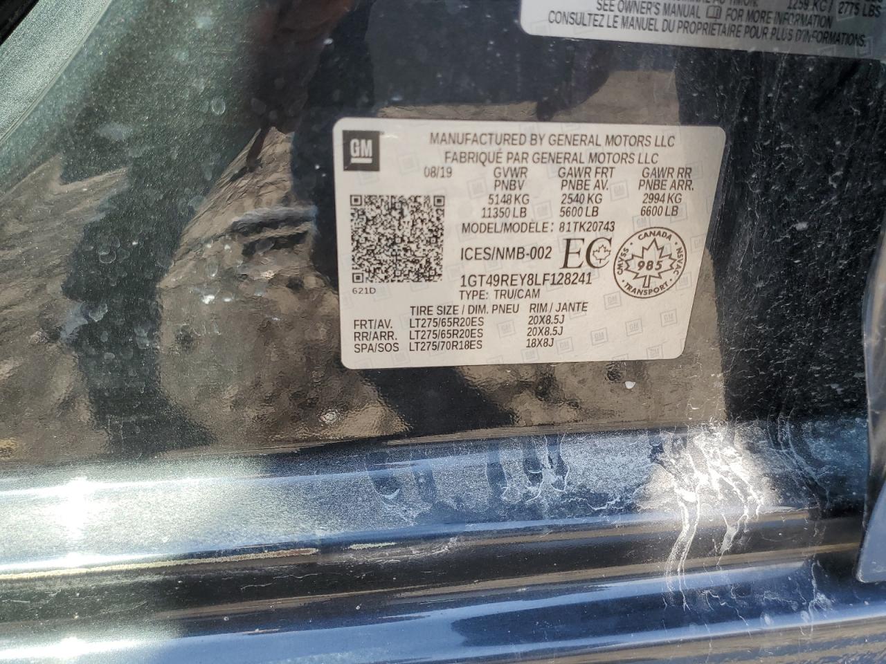 2020 GMC Sierra K2500 Denali VIN: 1GT49REY8LF128241 Lot: 81504225