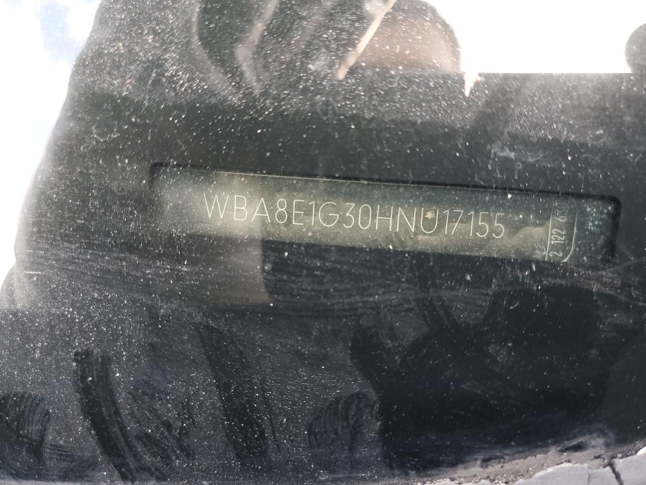 2017 BMW 320 I VIN: WBA8E1G30HNU17155 Lot: 82044325