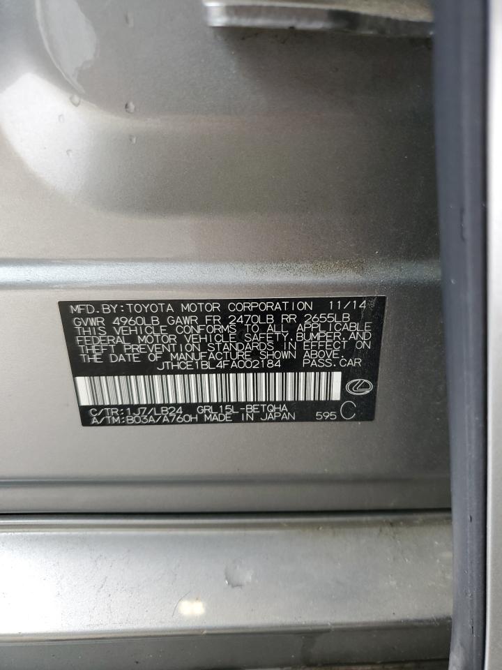 2015 Lexus Gs 350 VIN: JTHCE1BL4FA002184 Lot: 81920595