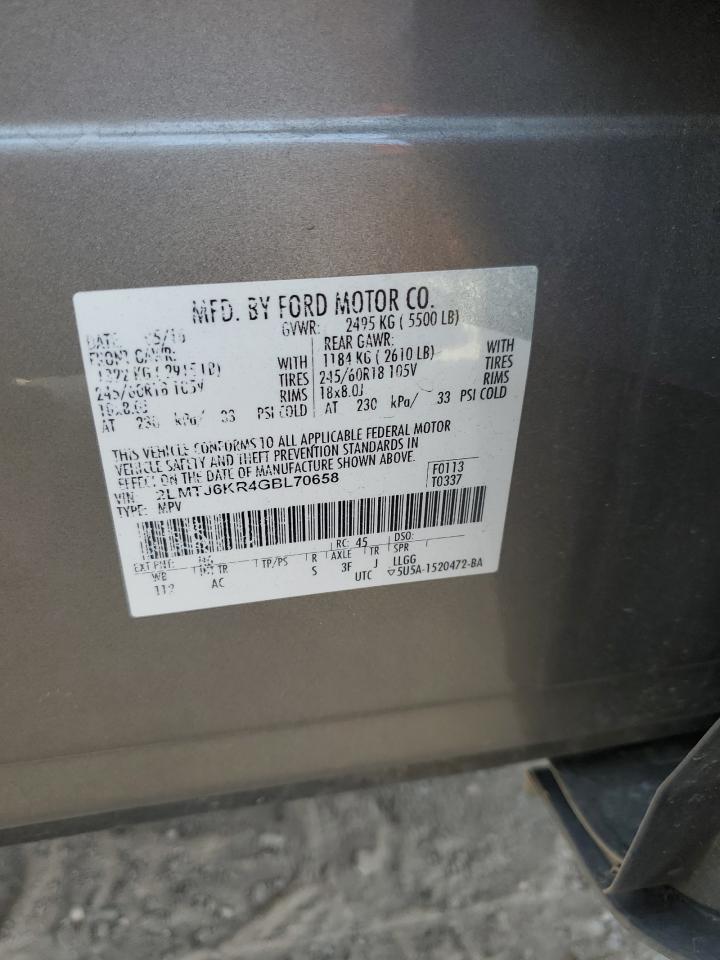 2016 Lincoln Mkx Select VIN: 2LMTJ6KR4GBL70658 Lot: 80804335