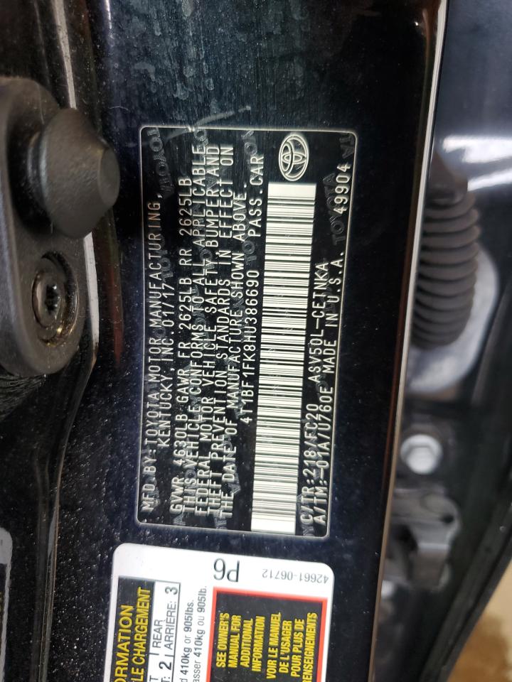 2017 Toyota Camry Le VIN: 4T1BF1FK8HU386690 Lot: 84007795