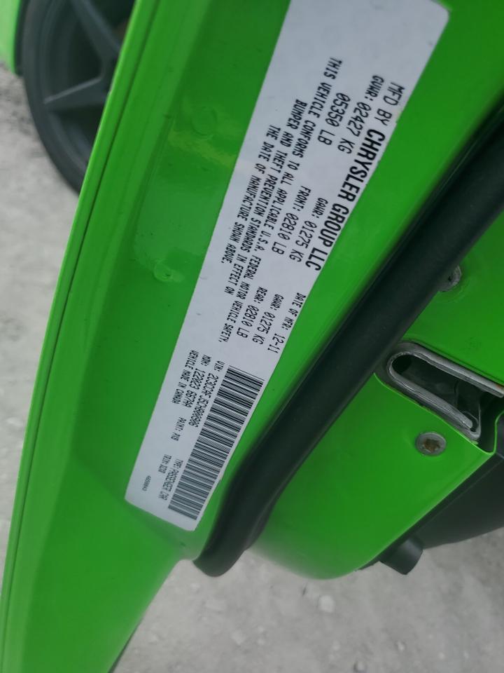 2012 Chrysler 300 Srt-8 VIN: 2C3CCAFJ5CH800906 Lot: 70850775