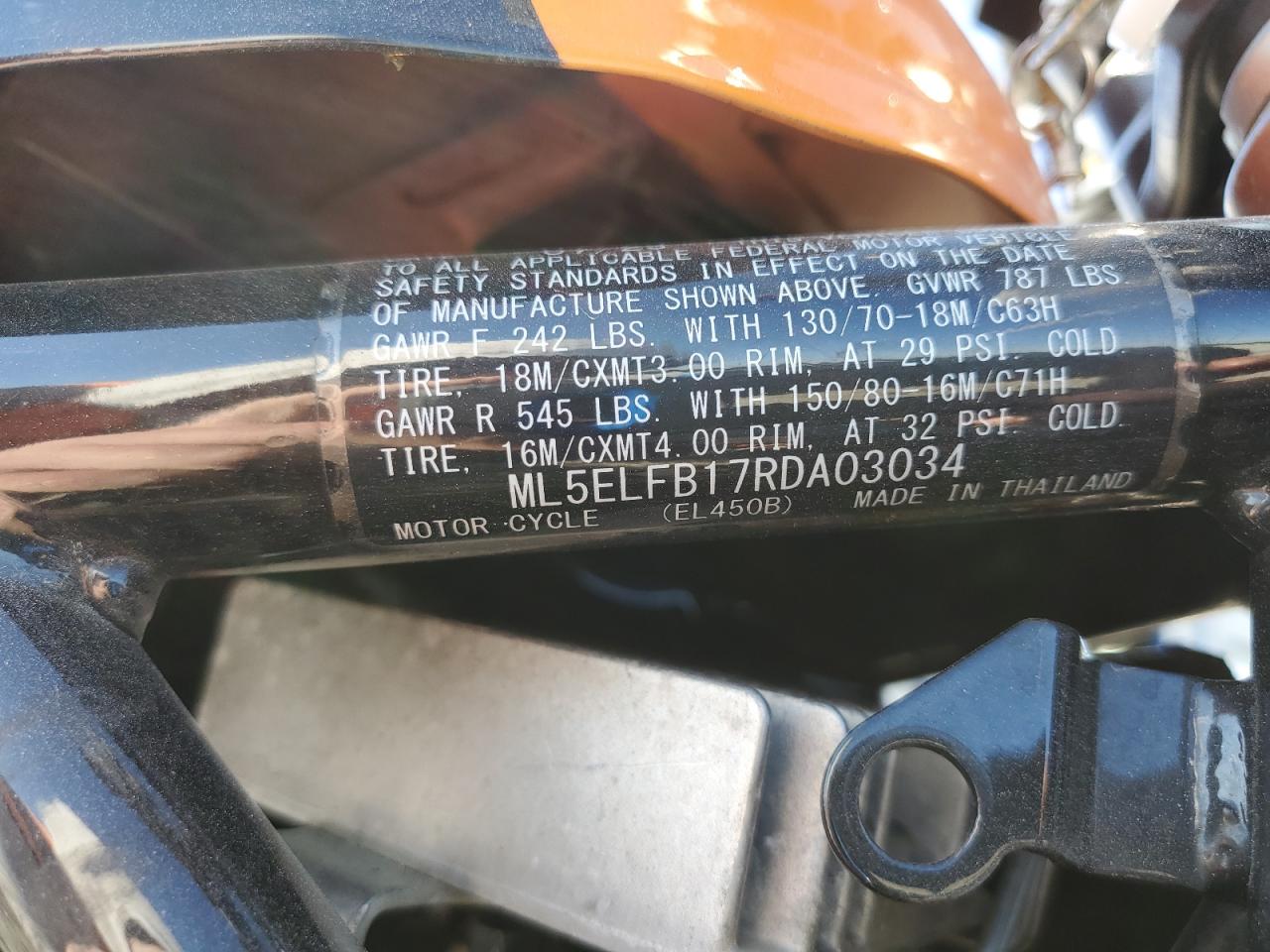 2024 Kawasaki El450 B VIN: ML5ELFB17RDA03034 Lot: 71899235