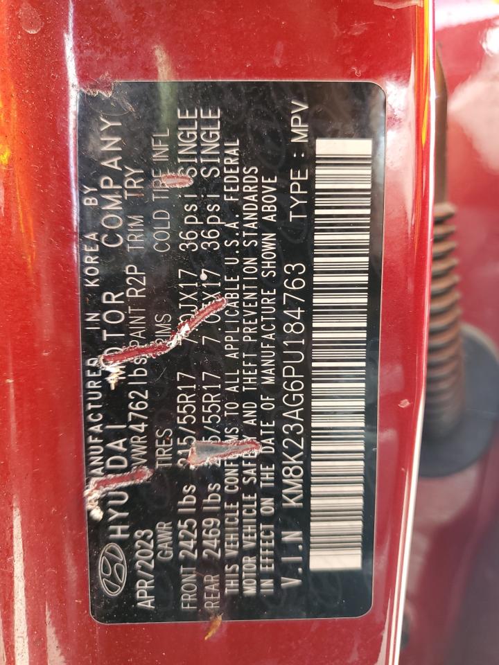 2023 Hyundai Kona Se VIN: KM8K23AG6PU184763 Lot: 80353395