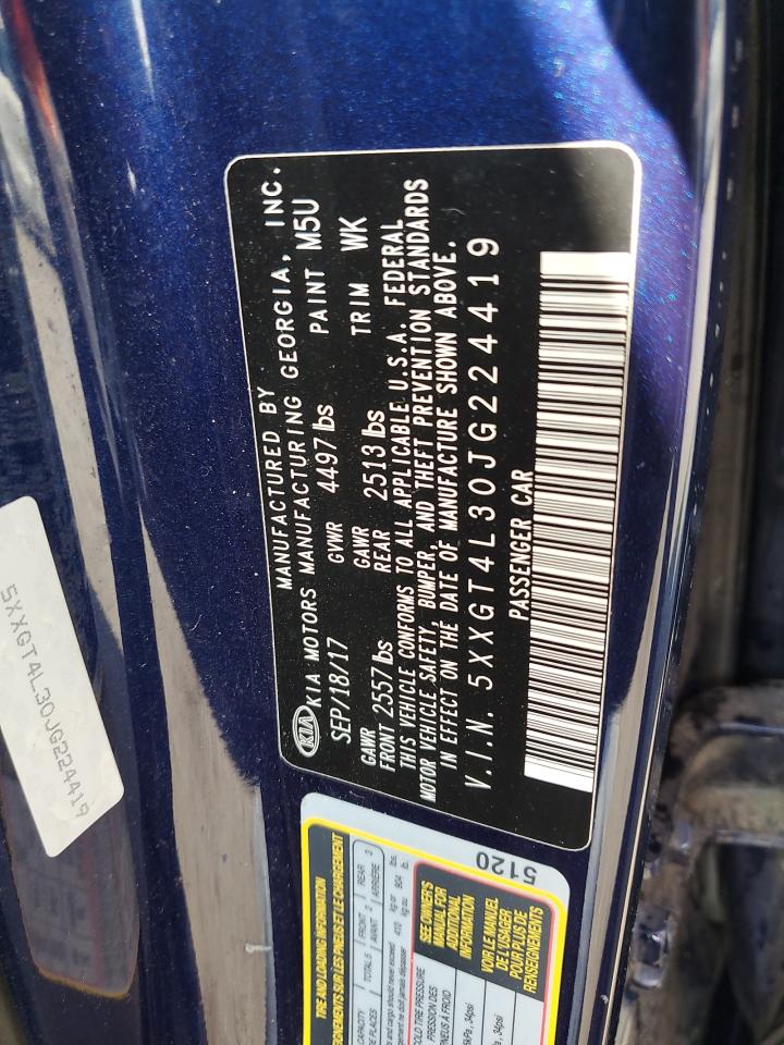 2018 Kia Optima Lx VIN: 5XXGT4L30JG224419 Lot: 81589215