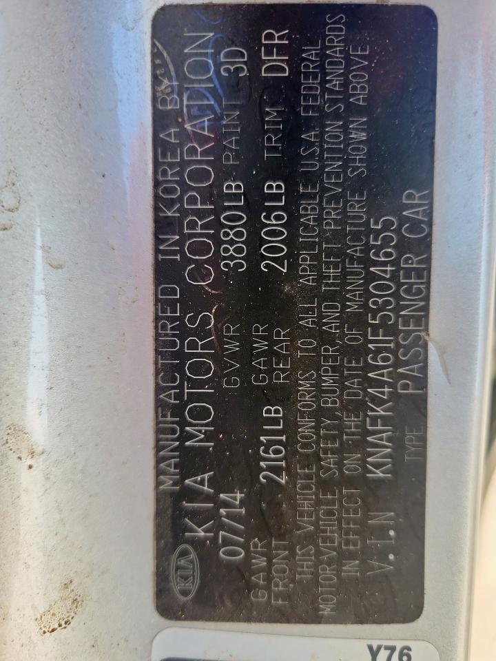 2015 Kia Forte Lx VIN: KNAFK4A61F5304655 Lot: 81546685