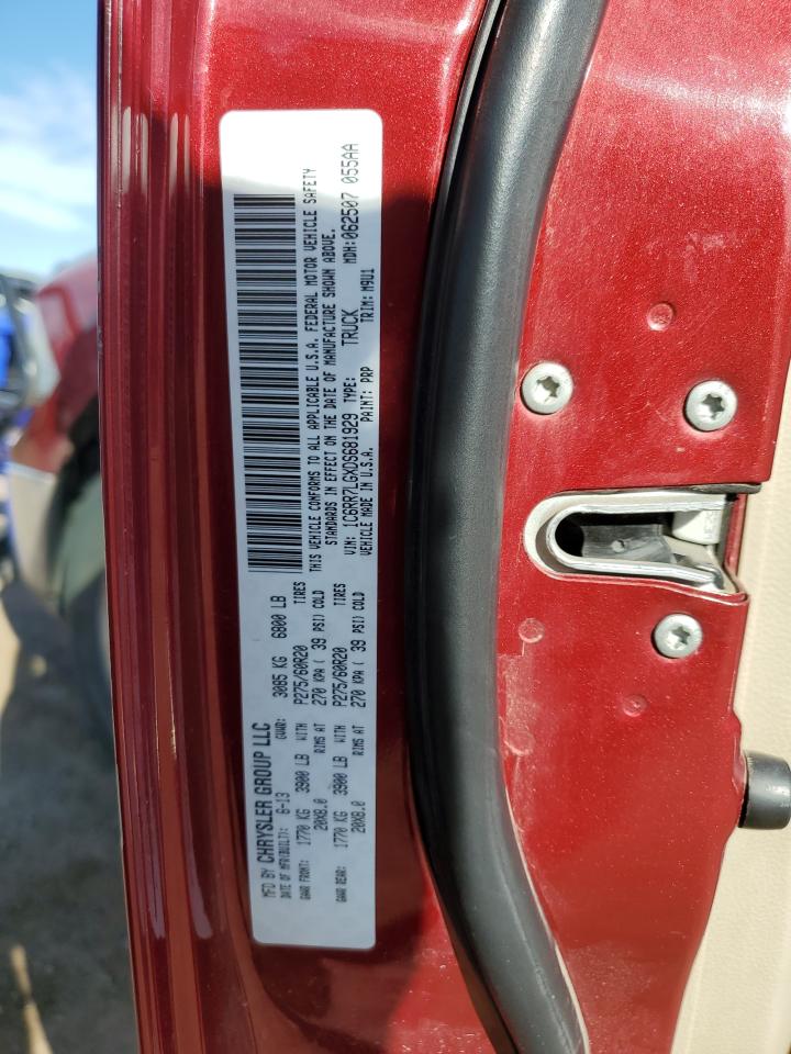 2013 Ram 1500 Slt VIN: 1C6RR7LGXDS681929 Lot: 81772545