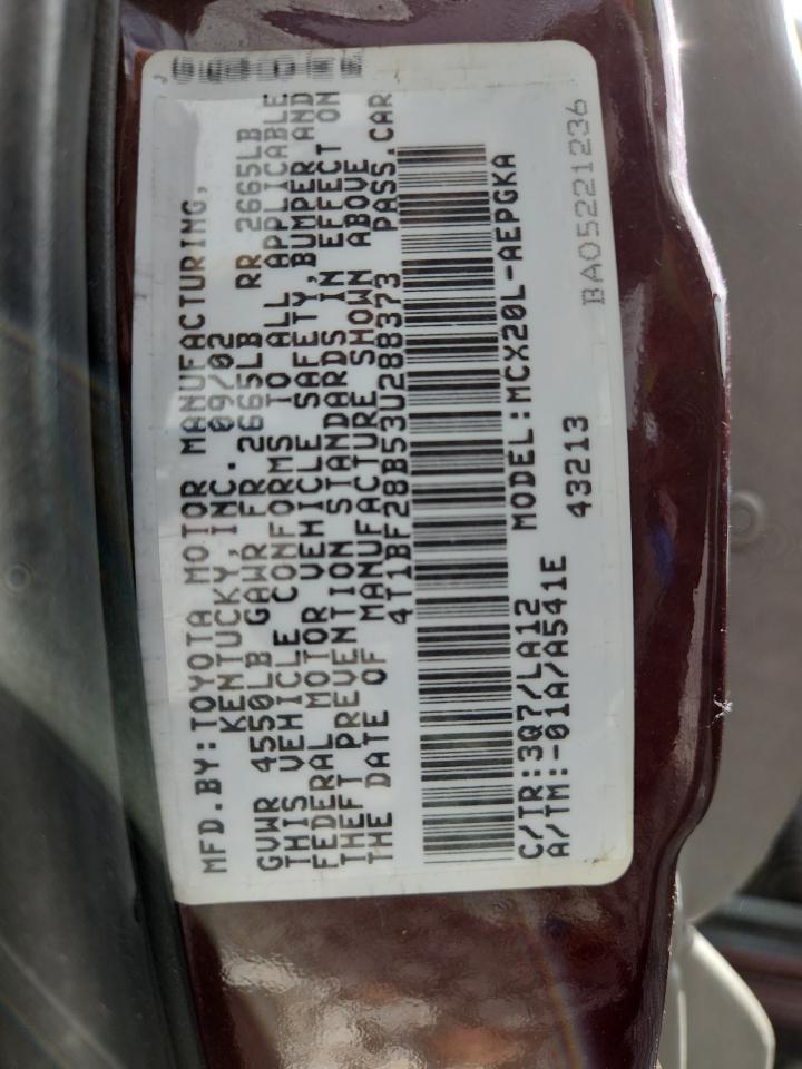 2003 Toyota Avalon Xl VIN: 4T1BF28B53U288373 Lot: 84580915