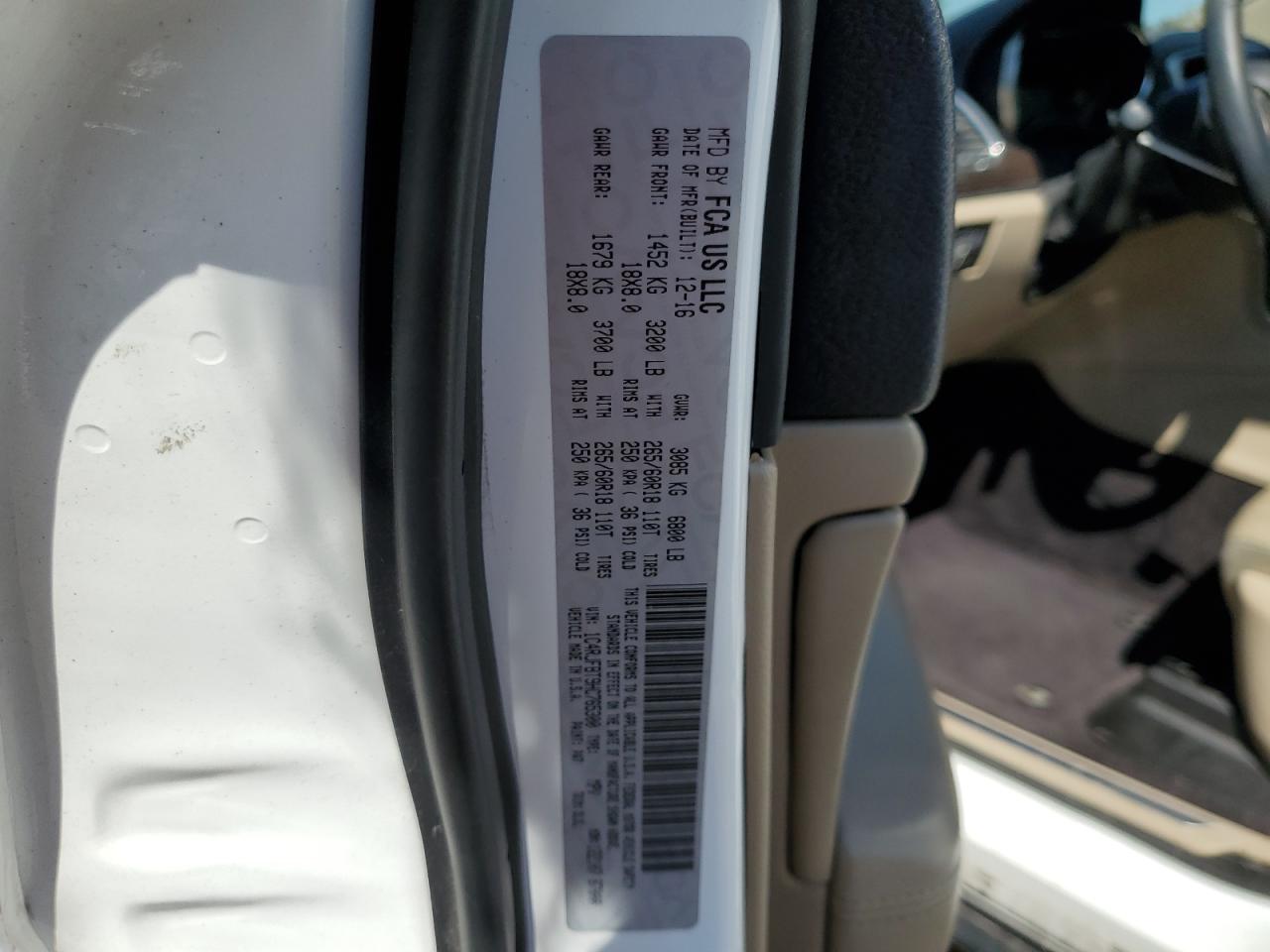 2017 Jeep Grand Cherokee Limited VIN: 1C4RJFBT9HC765300 Lot: 80789815