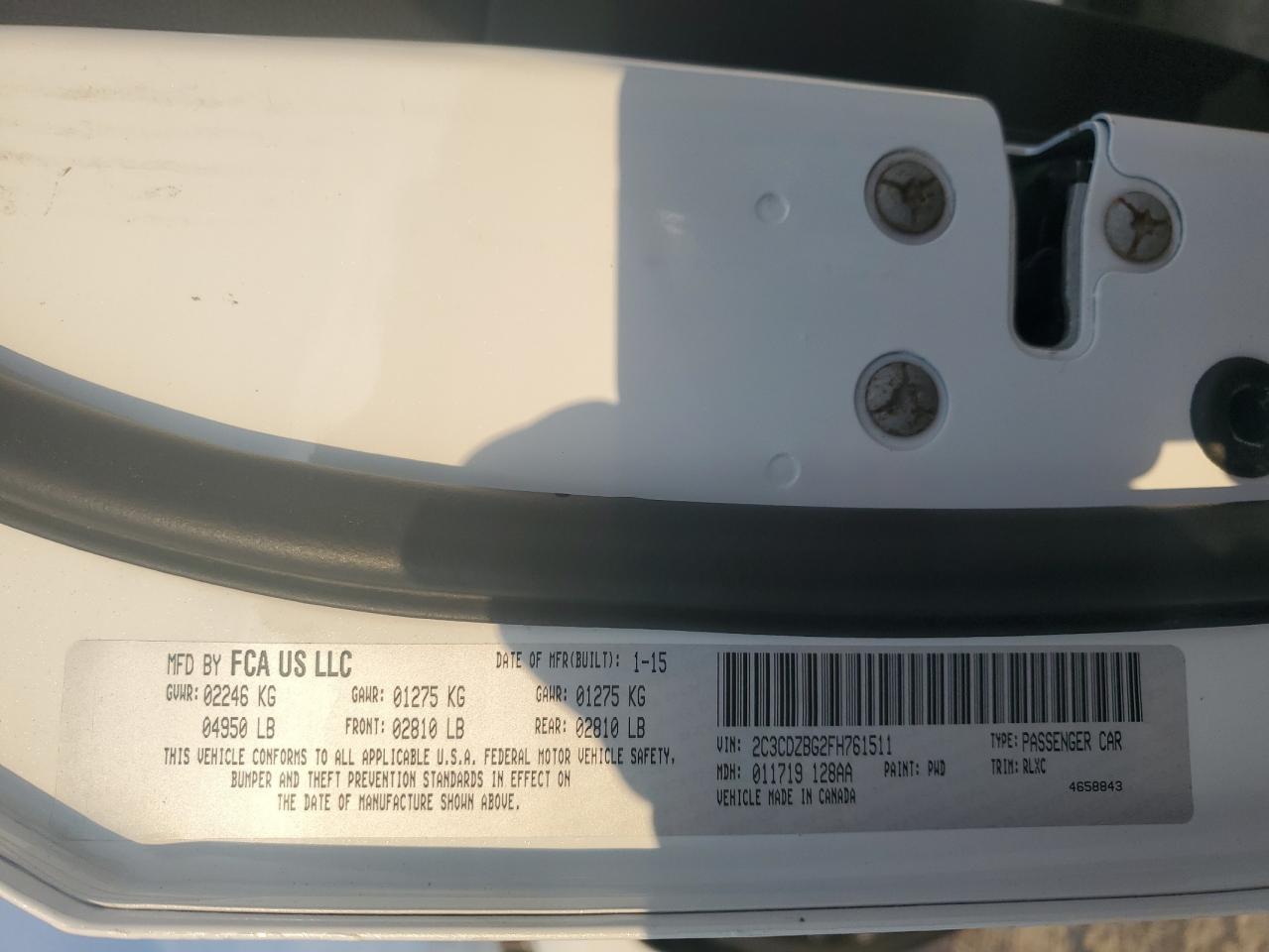 2015 Dodge Challenger Sxt Plus VIN: 2C3CDZBG2FH761511 Lot: 81858545