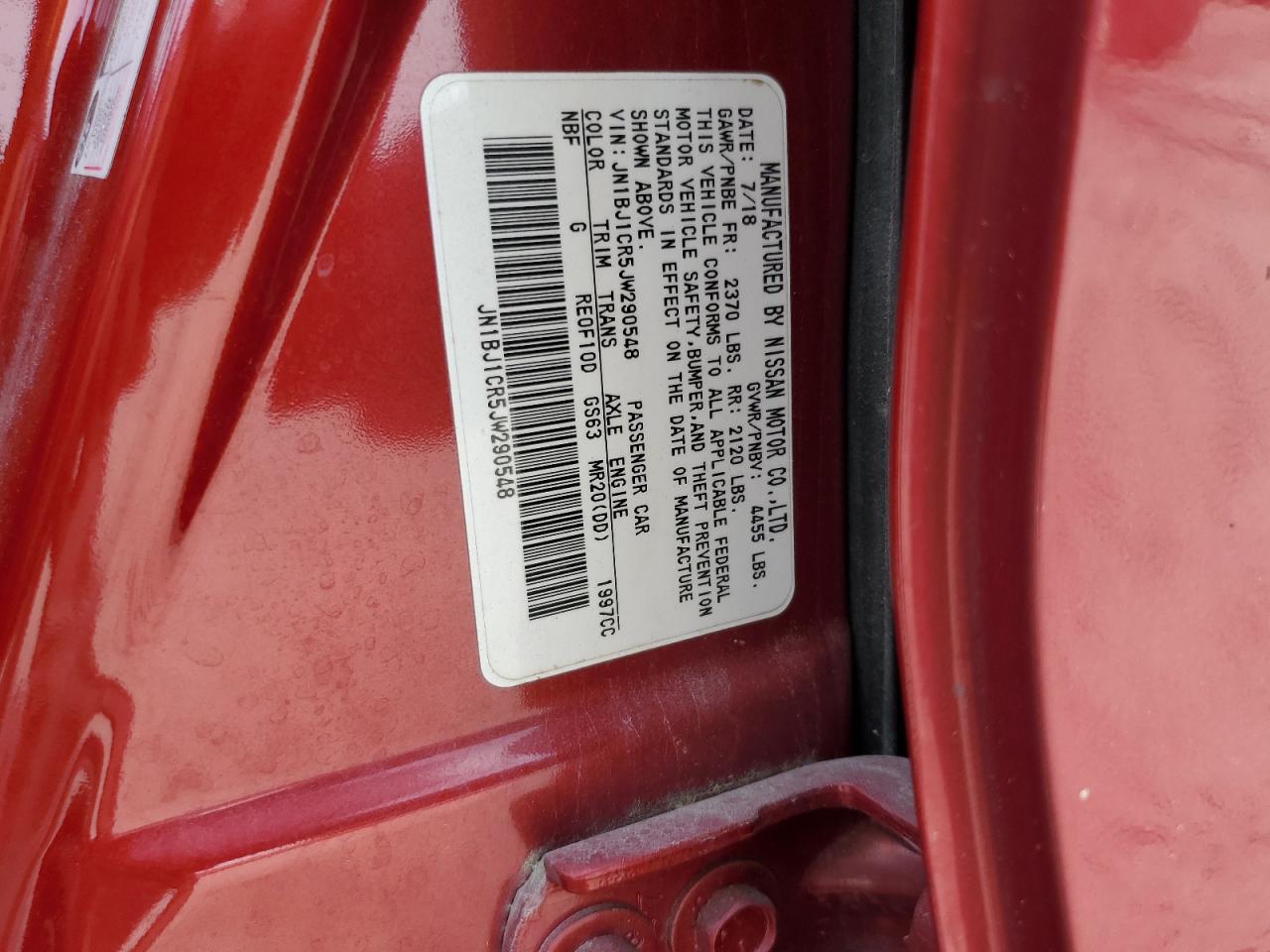 2018 Nissan Rogue Sport S VIN: JN1BJ1CR5JW290548 Lot: 81581275