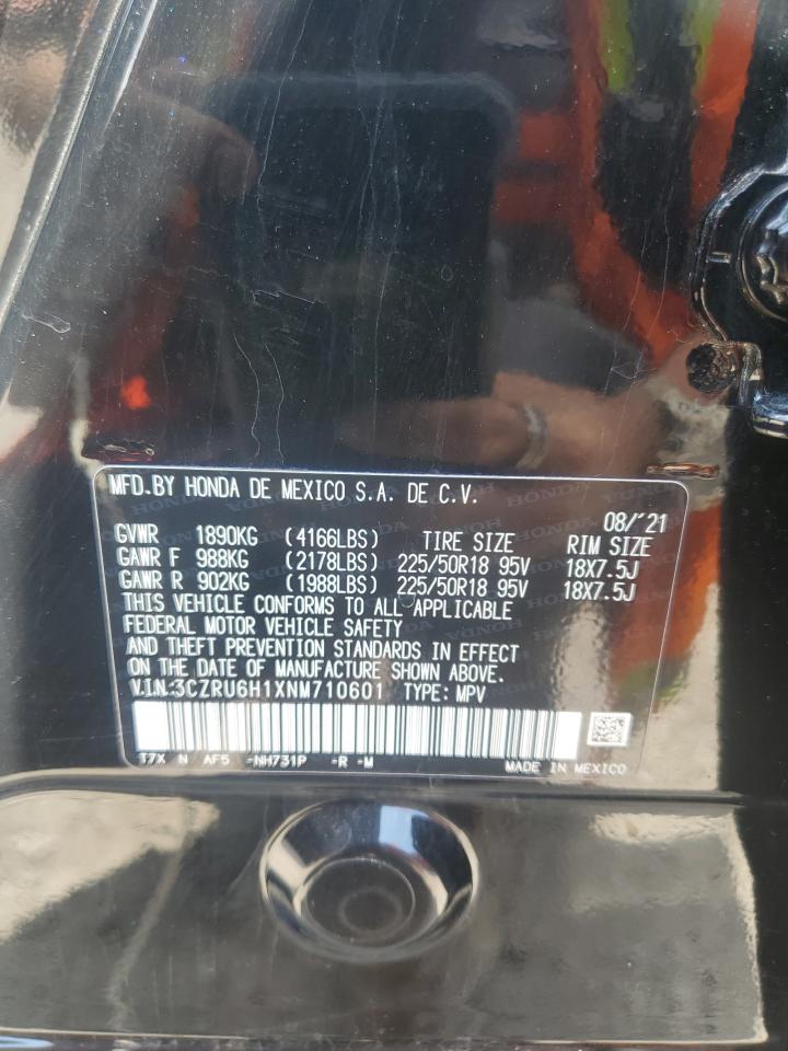 2022 Honda Hr-V Sport VIN: 3CZRU6H1XNM710601 Lot: 80028515