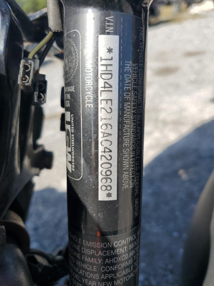 2010 Harley-Davidson Xl883 N VIN: 1HD4LE216AC420968 Lot: 84247545