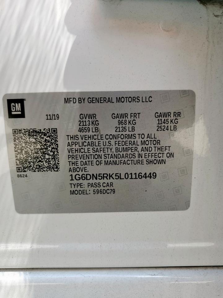 2020 Cadillac Ct5 Premium Luxury VIN: 1G6DN5RK5L0116449 Lot: 82116225