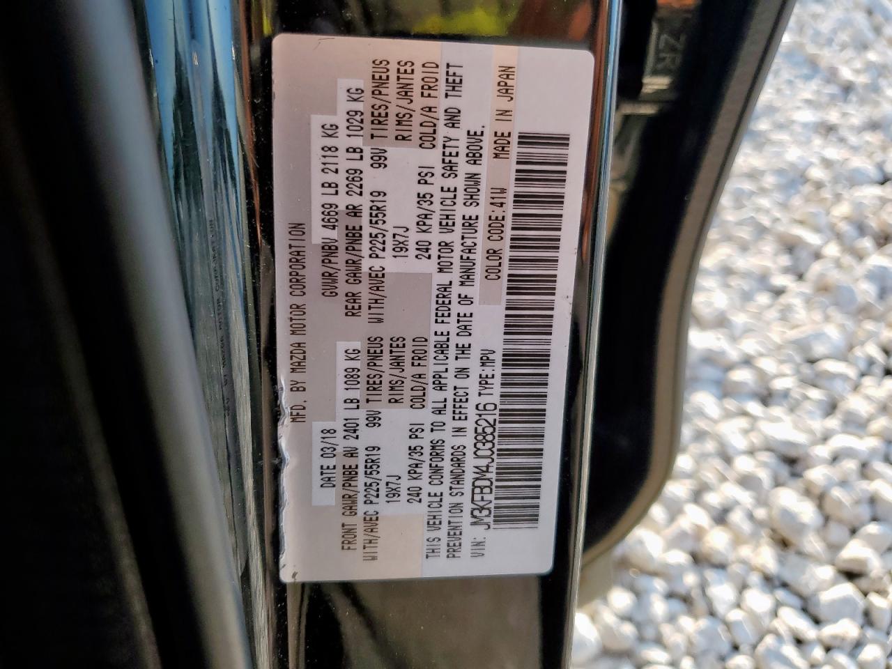 2018 Mazda Cx-5 Grand Touring VIN: JM3KFBDM4J0385216 Lot: 71824095