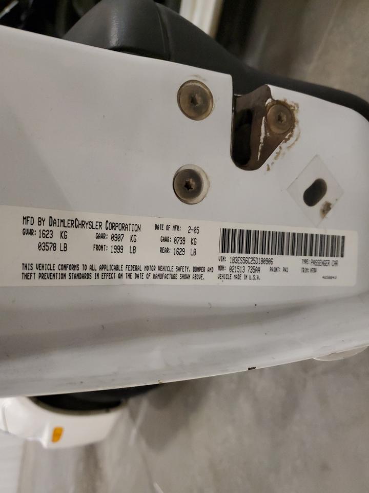 2005 Dodge Neon Sxt VIN: 1B3ES56C25D180906 Lot: 71847705