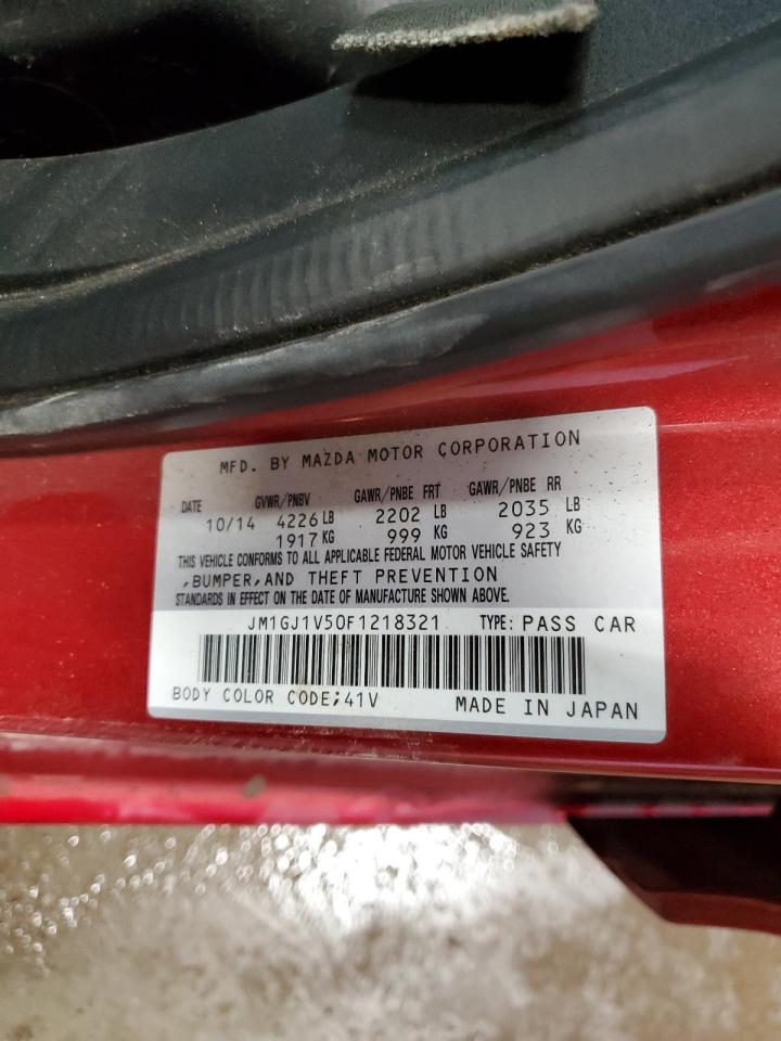 2015 Mazda 6 Touring VIN: JM1GJ1V50F1218321 Lot: 82105935