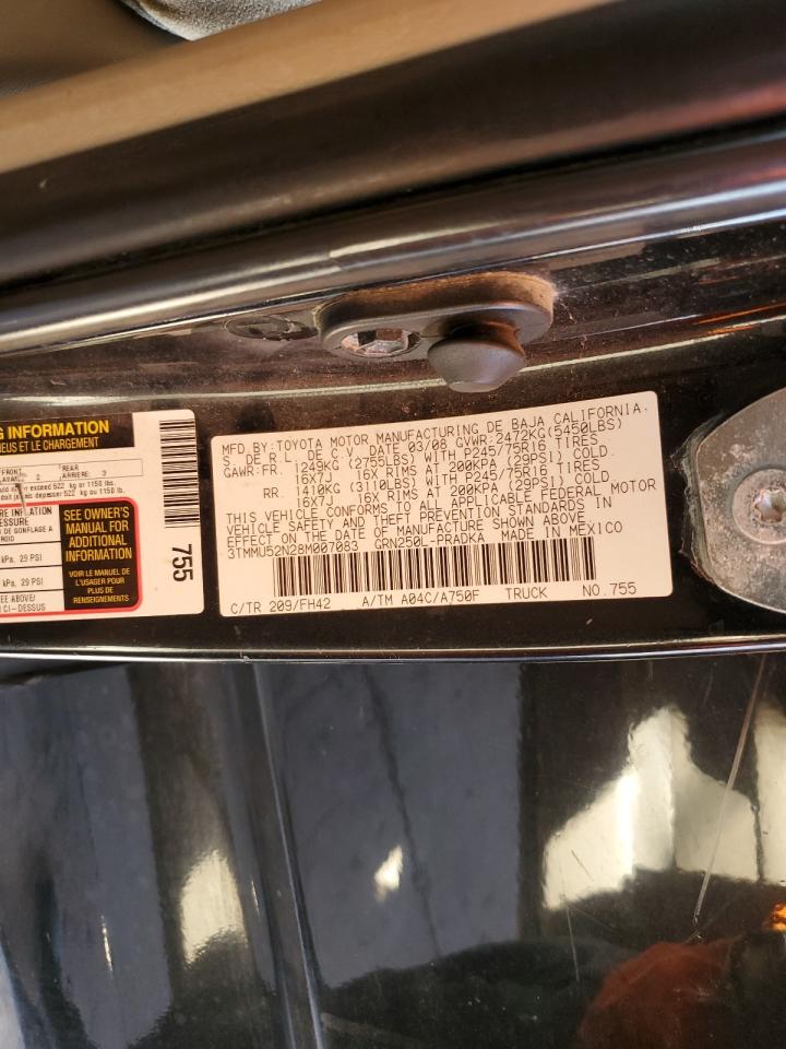 2008 Toyota Tacoma Double Cab Long Bed VIN: 3TMMU52N28M007083 Lot: 80031225