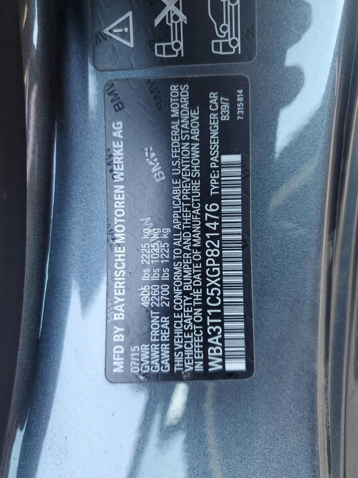 2016 BMW 428 Xi Sulev VIN: WBA3T1C5XGP821476 Lot: 80073305