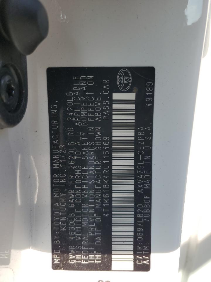 2024 Toyota Camry Xse VIN: 4T1K61BK4RU115469 Lot: 81763415