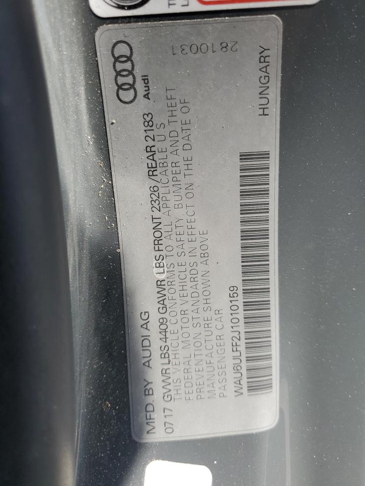 2018 Audi A3 Premium VIN: WAU6ULFF2J1010159 Lot: 80976425