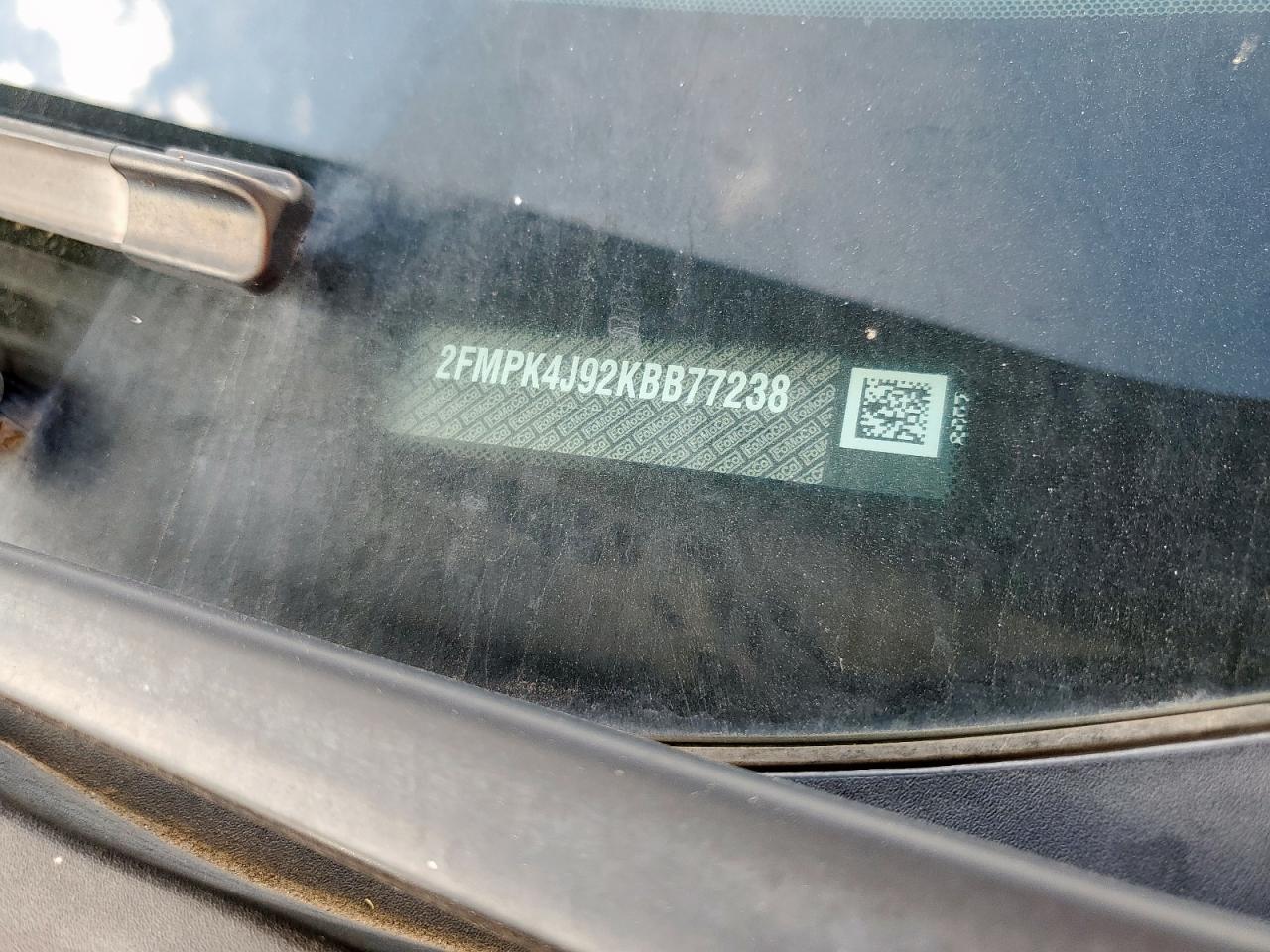 2019 Ford Edge Sel VIN: 2FMPK4J92KBB77238 Lot: 80698395