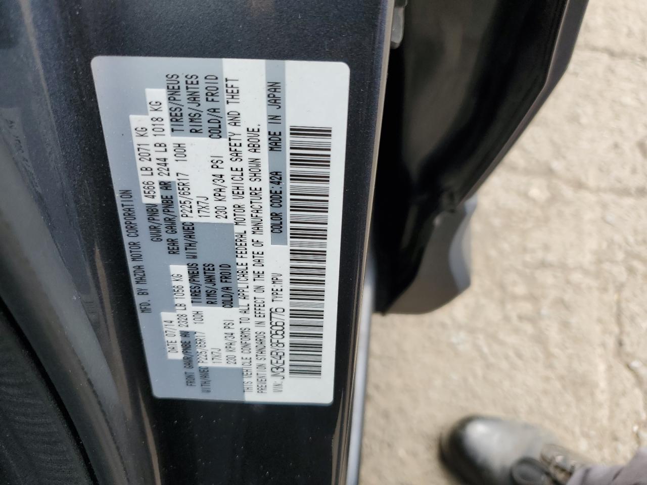 2015 Mazda Cx-5 Sport VIN: JM3KE4BY8F0506776 Lot: 81414665