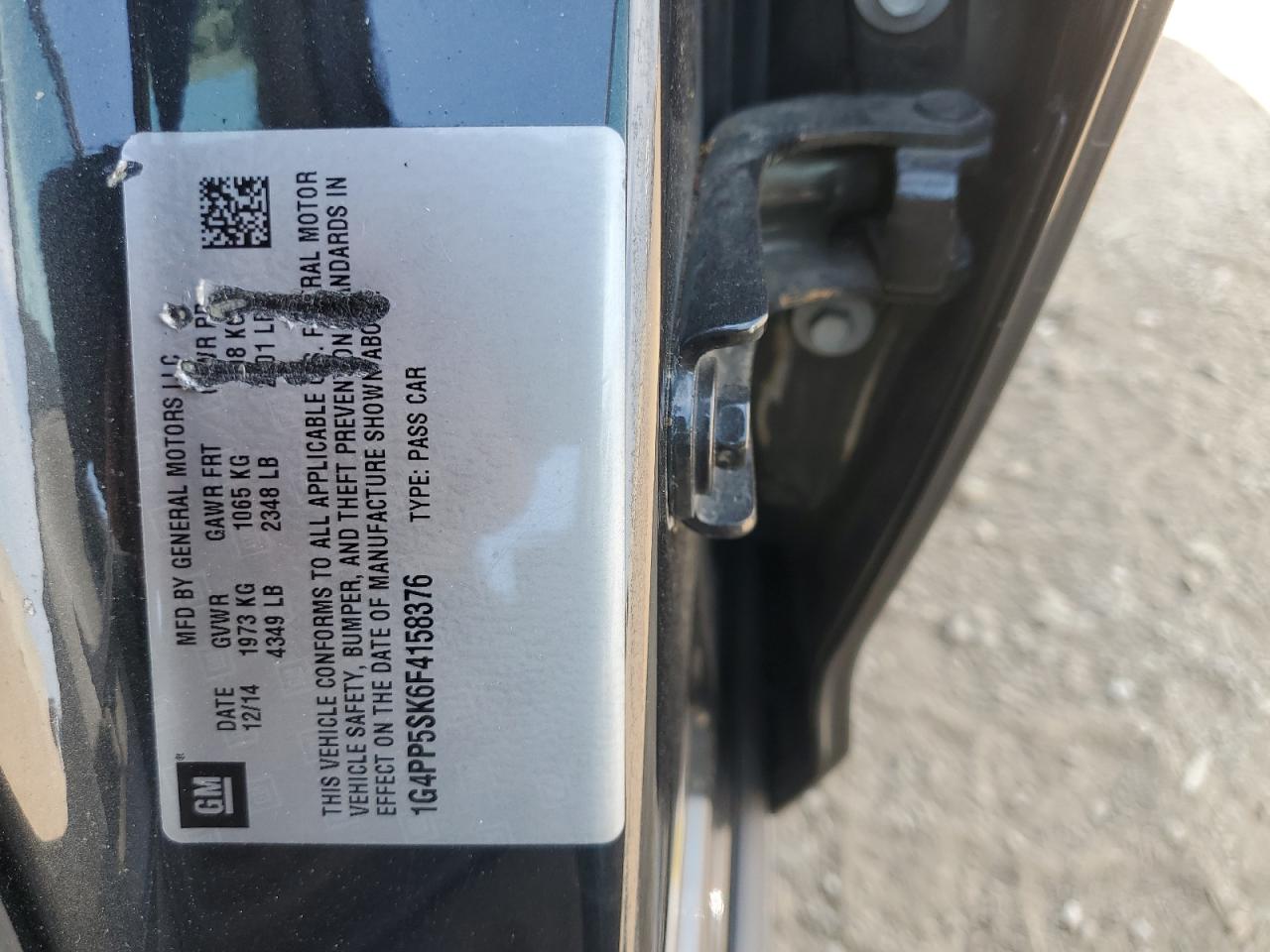 2015 Buick Verano VIN: 1G4PP5SK6F4158376 Lot: 71716025