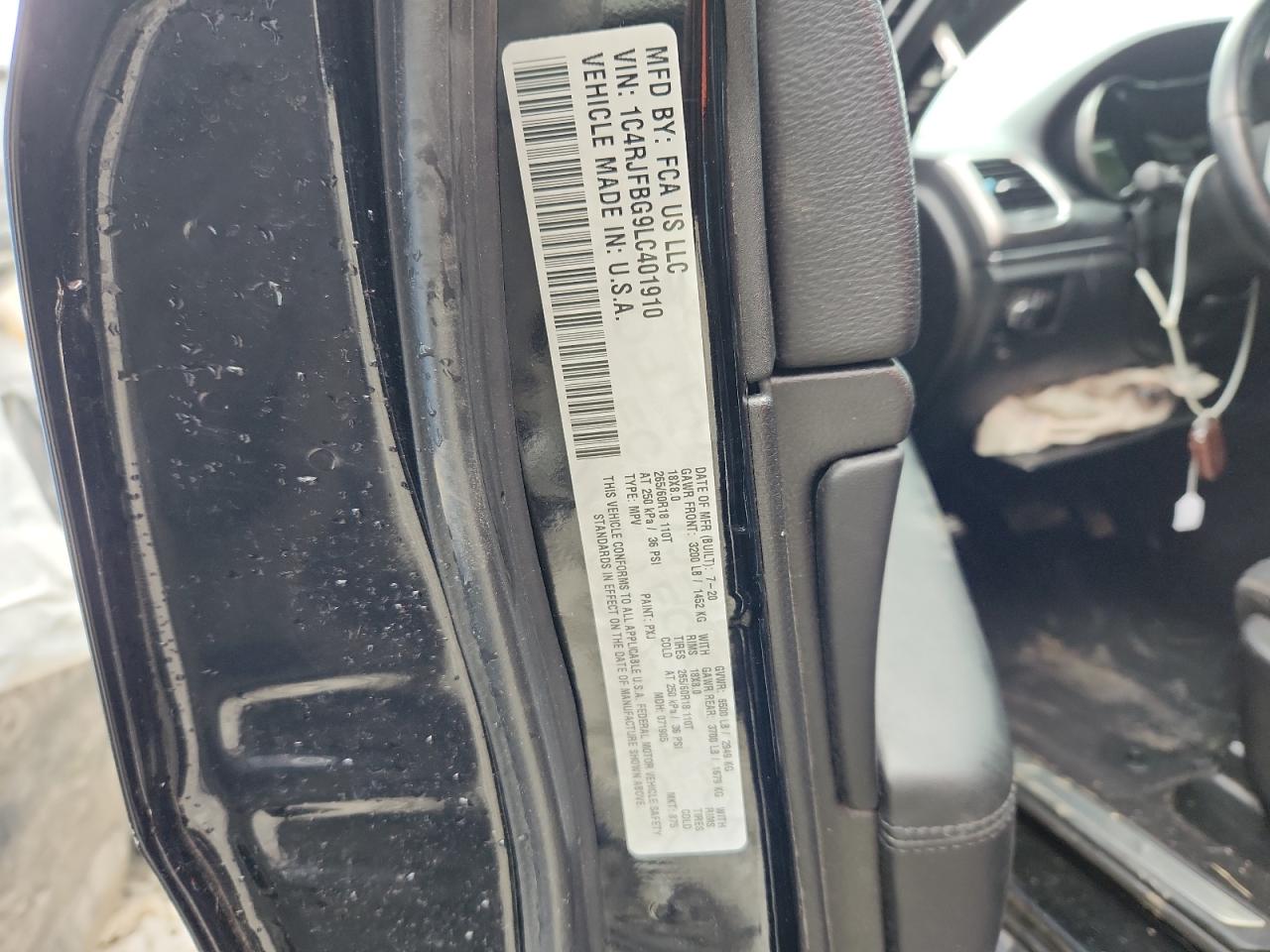 2020 Jeep Grand Cherokee Limited VIN: 1C4RJFBG9LC401910 Lot: 81243025